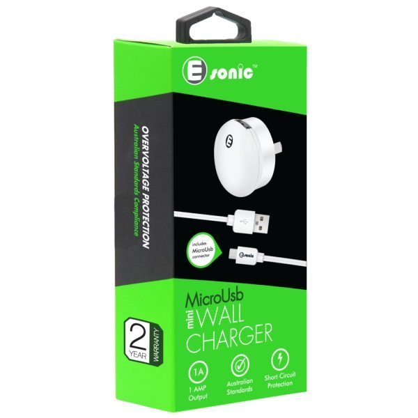 Mini USB Wall Charger with Micro USB Cable