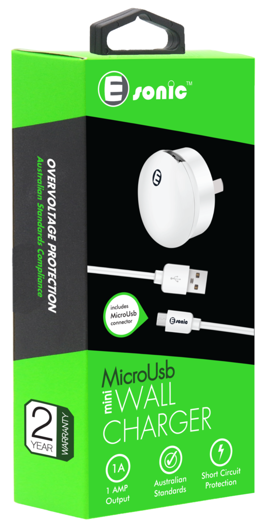 Mini USB Wall Charger with Micro USB Cable