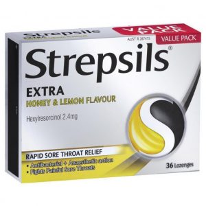 Strepsils Extra Honey & Lemon Lozenges - 36 Pack