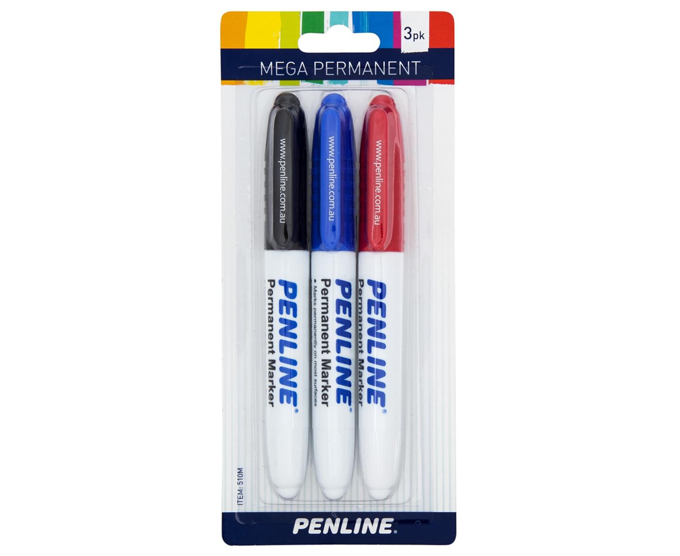 Penline Mega Permanent Markers 3-Pack