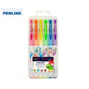 Penline Wild Things Neon Gel Pens 6-Pack