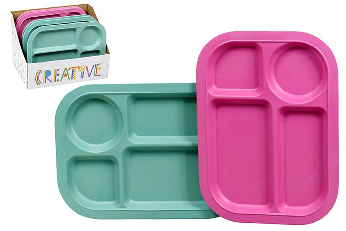 Creative Bamboo Divider Plate