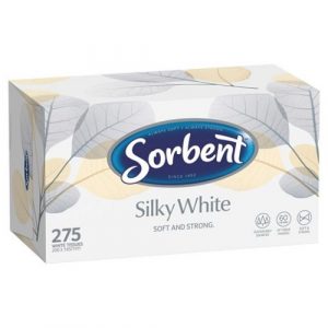 Sorbent Facial Tissues White - 275 Pack