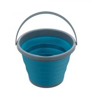 Boxsweden Foldaway Bucket With Handles - 10L White/Grey