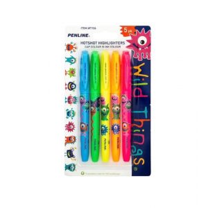 Penline Wild Things Hotshot Highlighters - 5 Pack