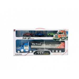 Large Truck With 3 Cars Model