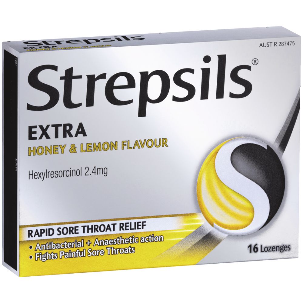 Strepsils Extra Honey & Lemon Lozenges - 16 Pack