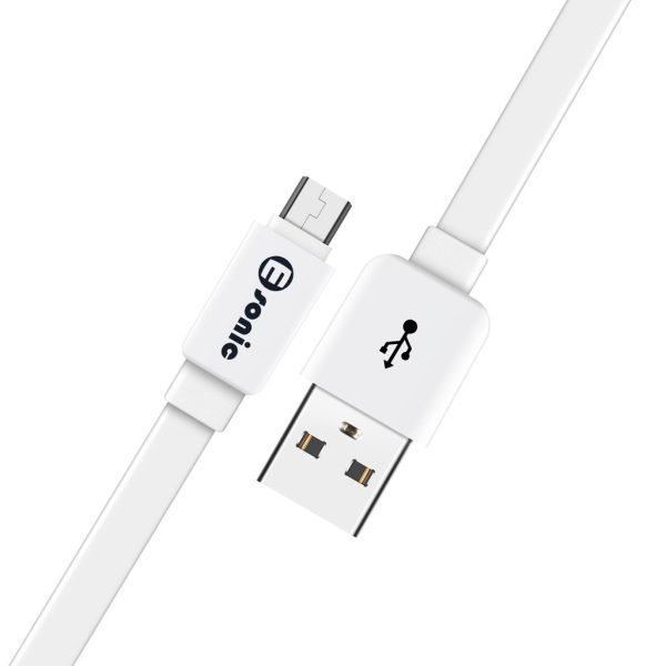 Premium Eco Micro USB Flat Cable - 1m(White)