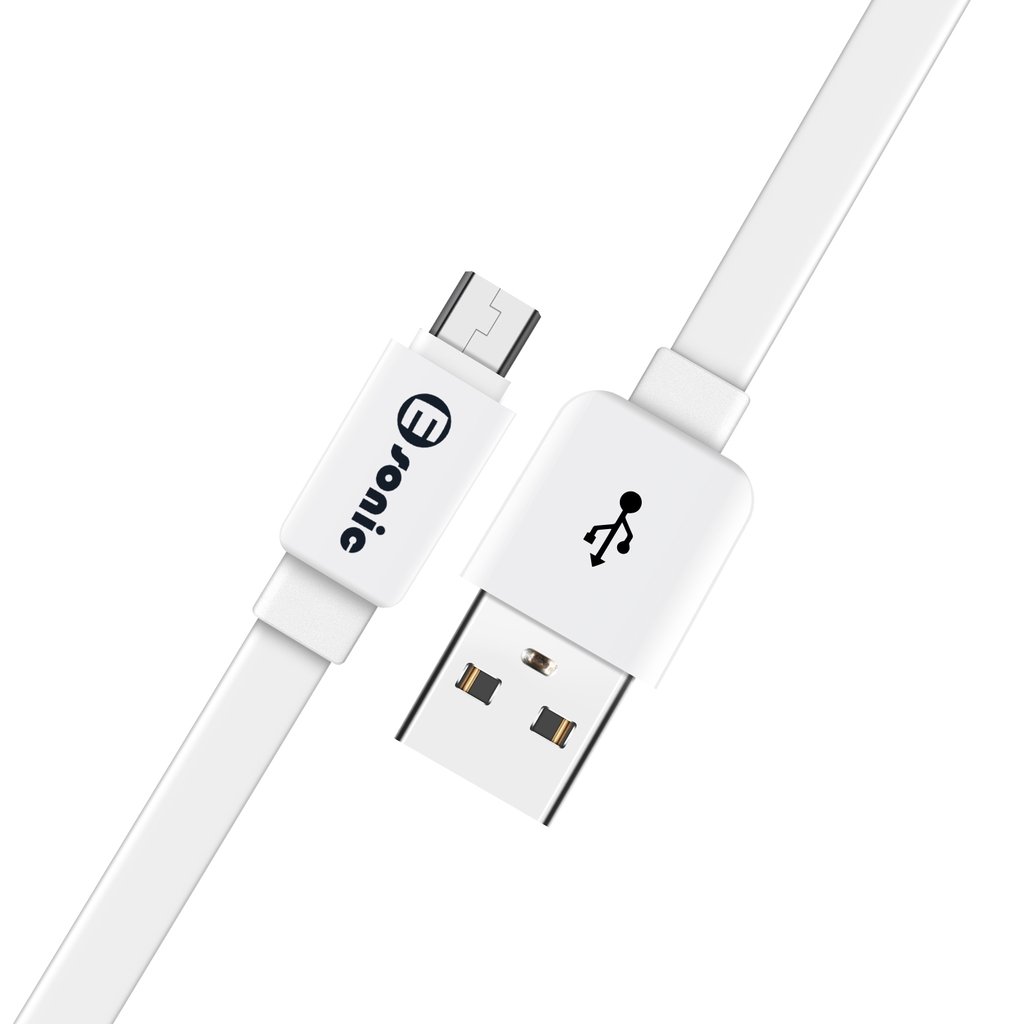 Premium Eco Micro USB Flat Cable - 1m(White) - Image 2