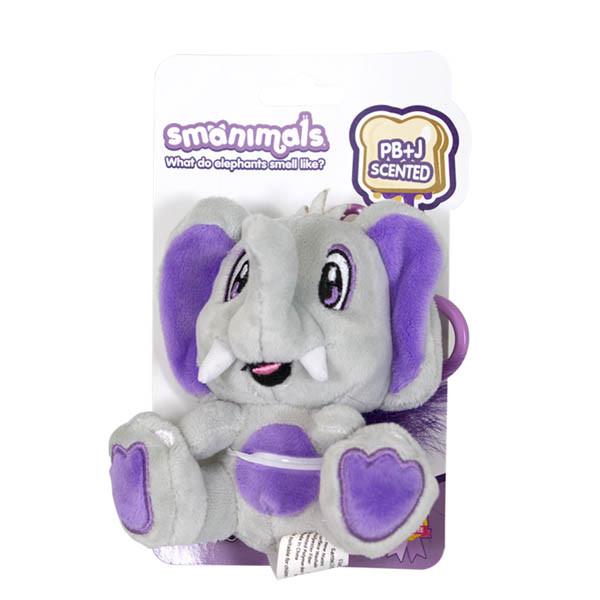 Smanimals Scented Plush Animals With Backpack Clip Monkey - Banana