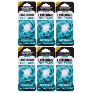 Listerine Go Tabs Clean Mint Chewable Tablets - 8 Tablets