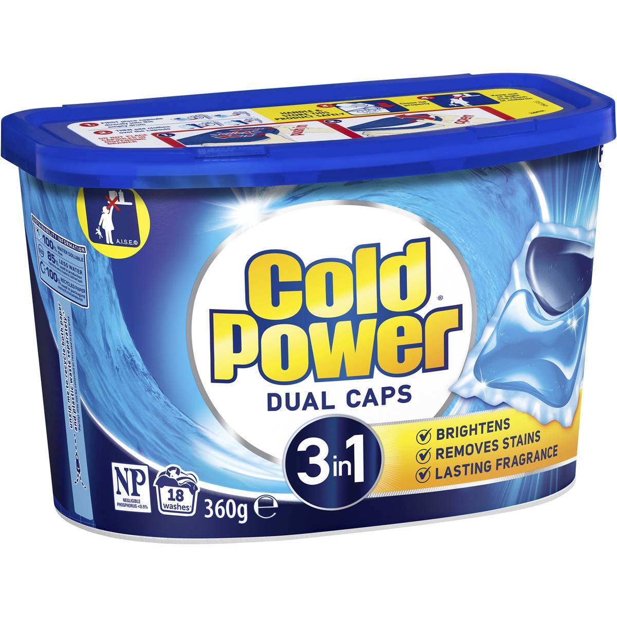 Cold Power Dual Caps Regular 360g - 18 Pack