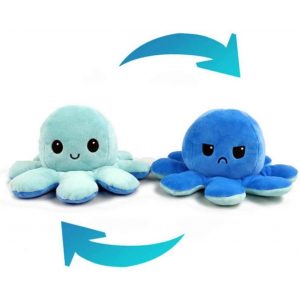Reversible Octopus Plush Toy – Plain – Assorted Colours - 20cm
