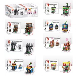 Sembo Block Creative Building Blocks - Assorted Designs - 16.5cmx23.5cm