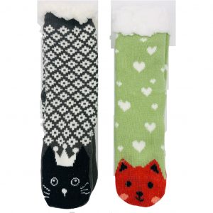 Non Slip Fluffy Bed Socks - Animals