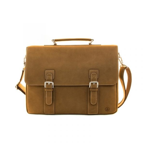 Jack Bee Collins Leather Messenger Bag