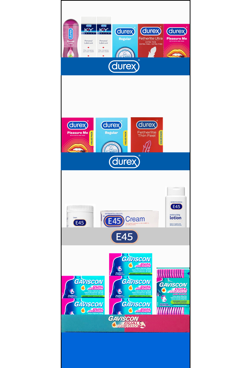 Durex, E45, Gaviscon Festive Bin - 64 Pcs