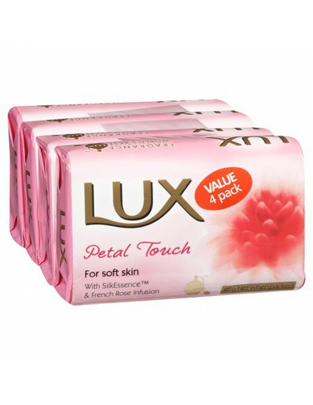 LUX Petal Touch Soap Bars - 4 Pack - 85g