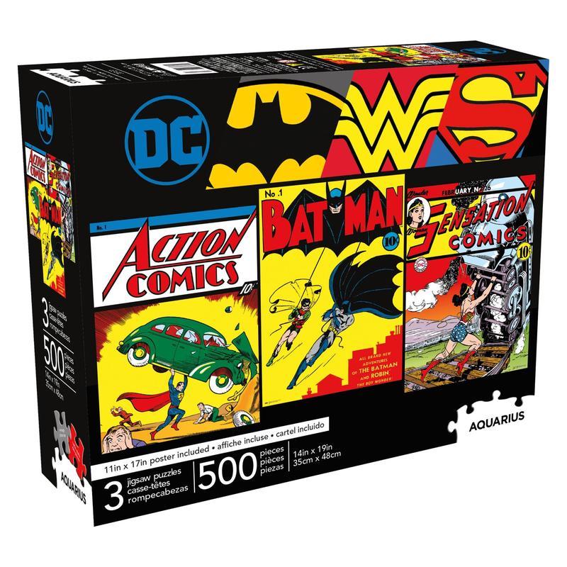 500 Piece Jigsaw Puzzle - DC Comics 3 Pack Bundle