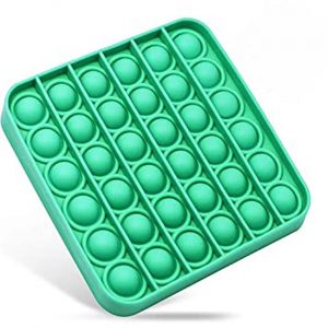 Silicon Popper Sensory Fidget Toys - Square Aqua