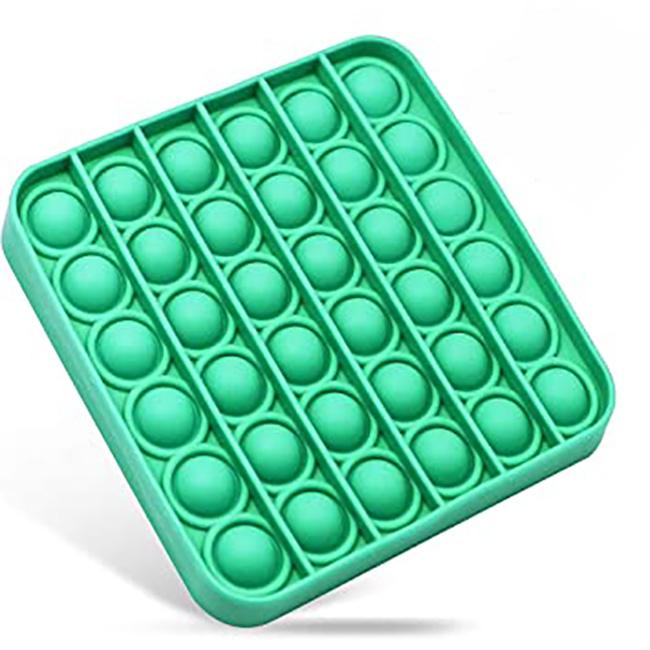 Silicon Popper Sensory Fidget Toys - Square Aqua