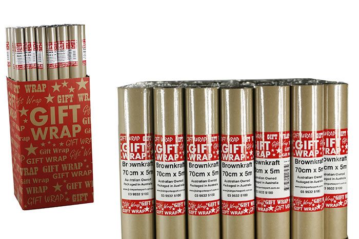 Gift Wrap - Brown Craft - 70cm x 5M (40GSM)