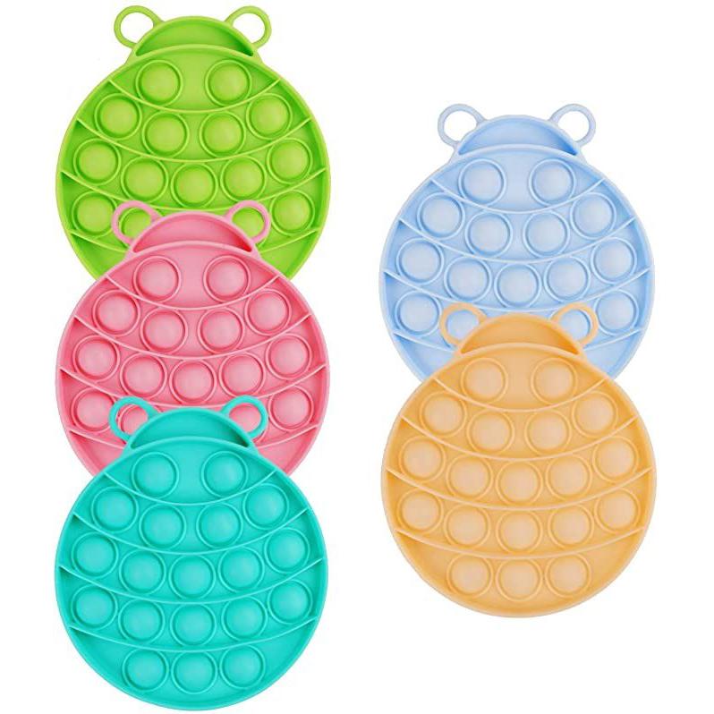 Silicon Popper Sensory Fidget Toys - Ladybug Pink