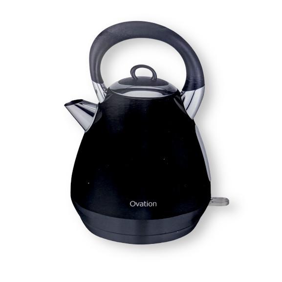 Ovation 1.7L Cone Stainless Steel Kettle Black