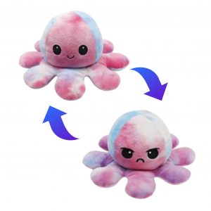 Reversible Octopus Plush Toy – Rainbow – Assorted Colours - 30cm
