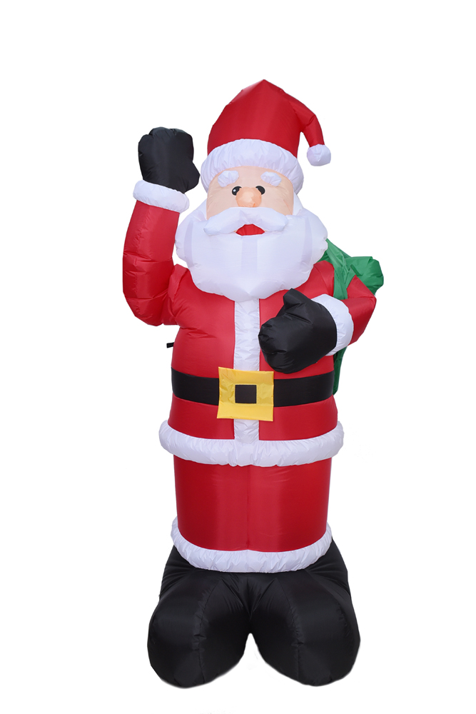 240 Cm Inflatable Waving Santa With Led
