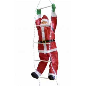 120Cm Climbing Santa On 4 Mtr Led Rope