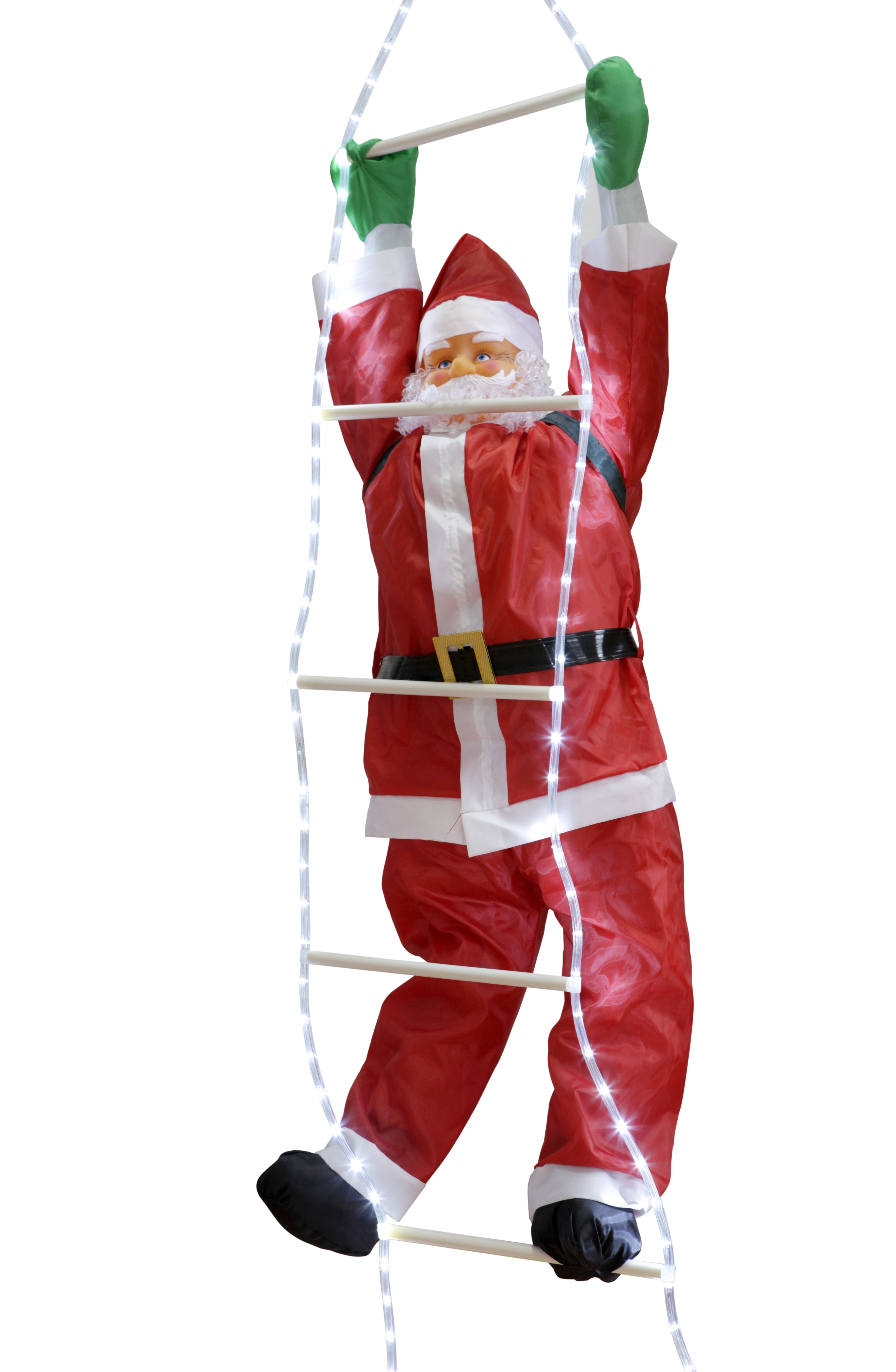 120Cm Climbing Santa On 4 Mtr Led Rope