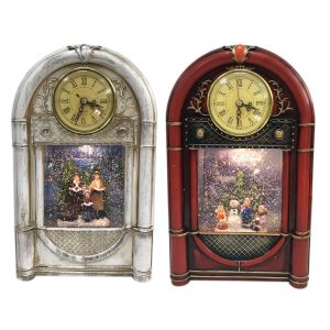 Vintage Swirling And Glitter Clock Scene