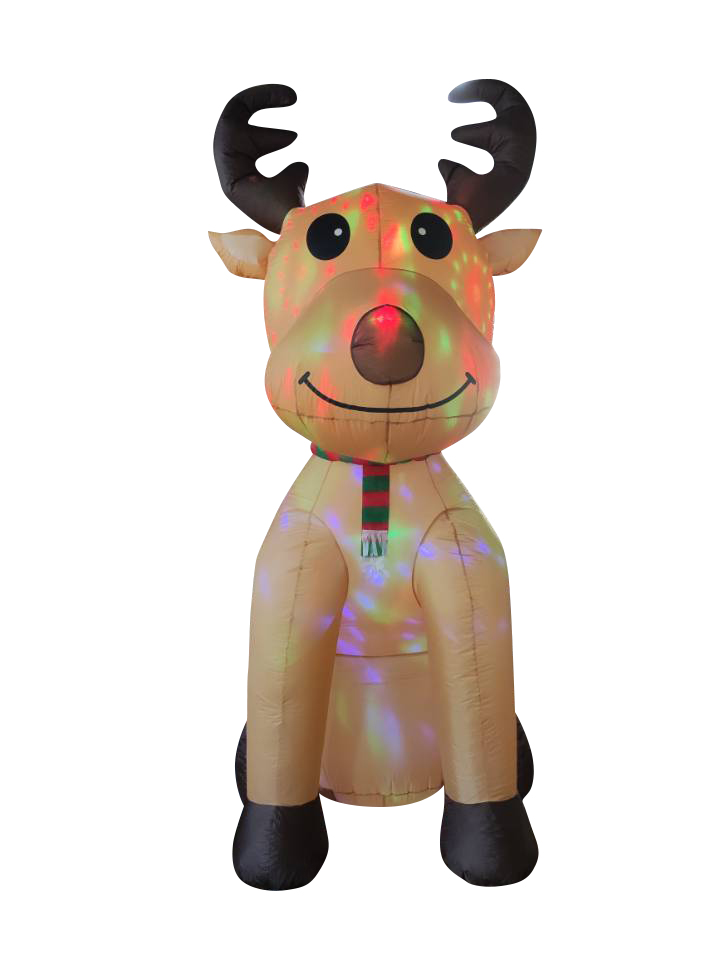Reindeer With Multi LED Discolights 2.45M