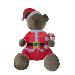 Inflatable Plush Bearwith White Led 2M