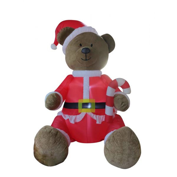 Inflatable Plush Bearwith White Led 2M