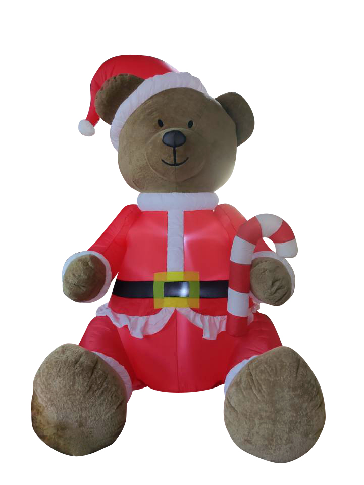 Inflatable Plush Bearwith White Led 2M