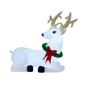 Plush Lying Inflatable Reindeer - 1.8M