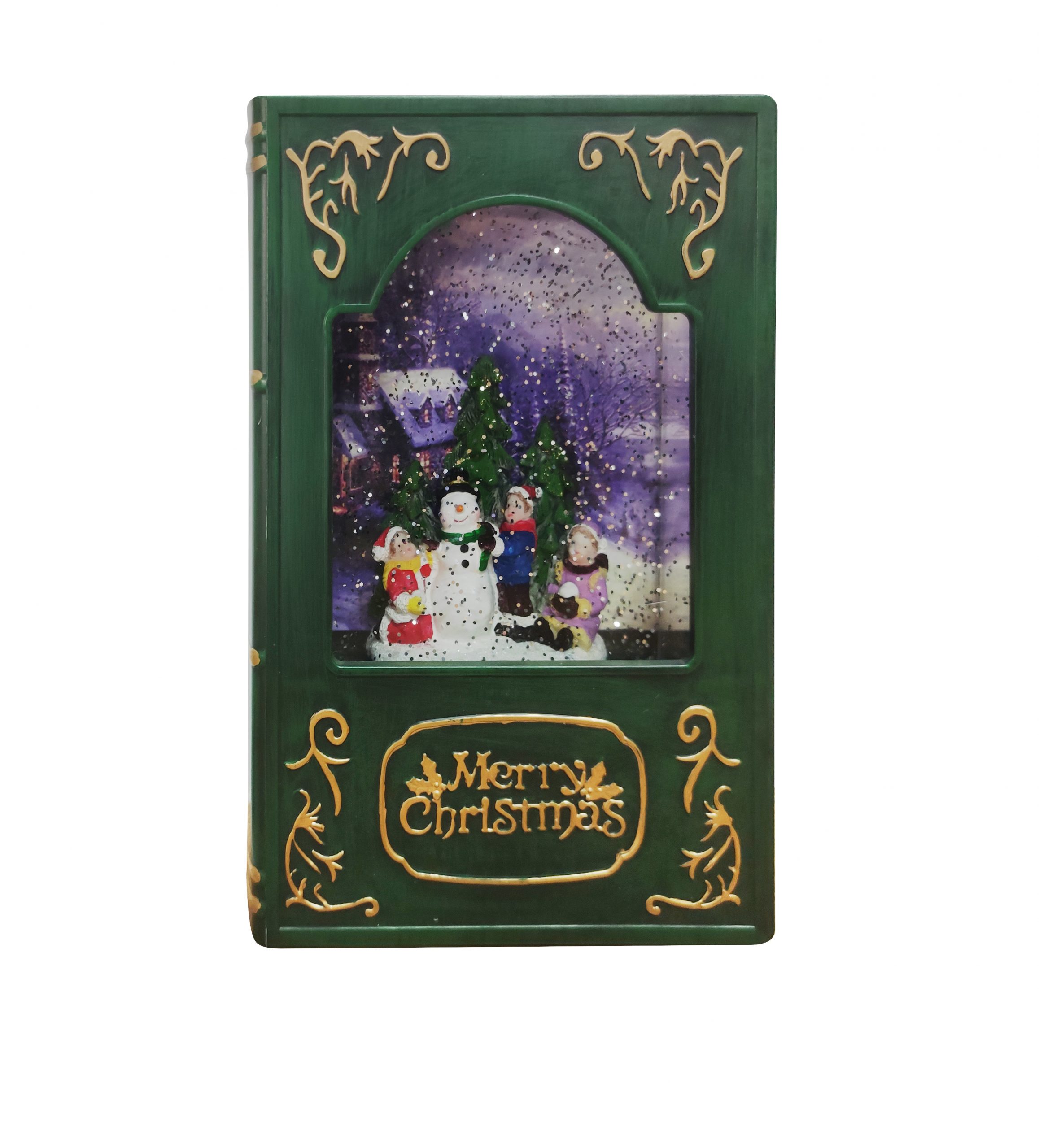 Swirling Glitter Book Scene Usb 22 X14Cm