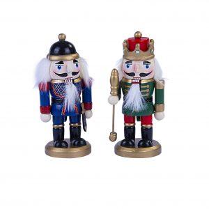 Nutcracker On Gold Base 2 Asstd 15Cm
