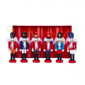 Nutcracker 6 Pack Hanging - 12.5cm