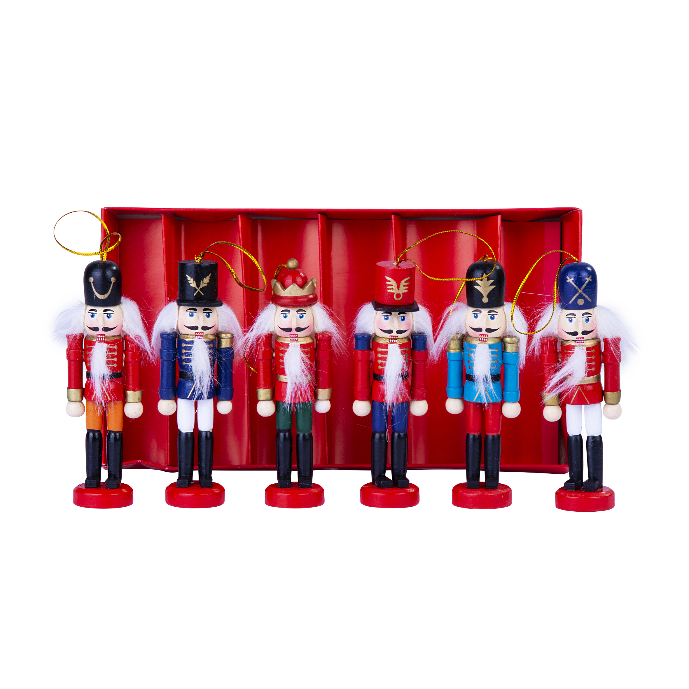 Nutcracker 6 Pack Hanging - 12.5cm