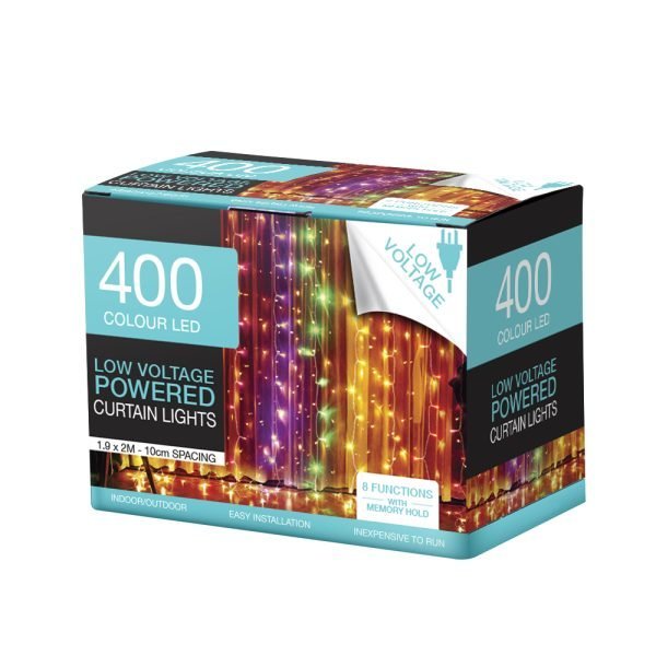 Curtain Light 400 LED Multi 1.9 x 2m