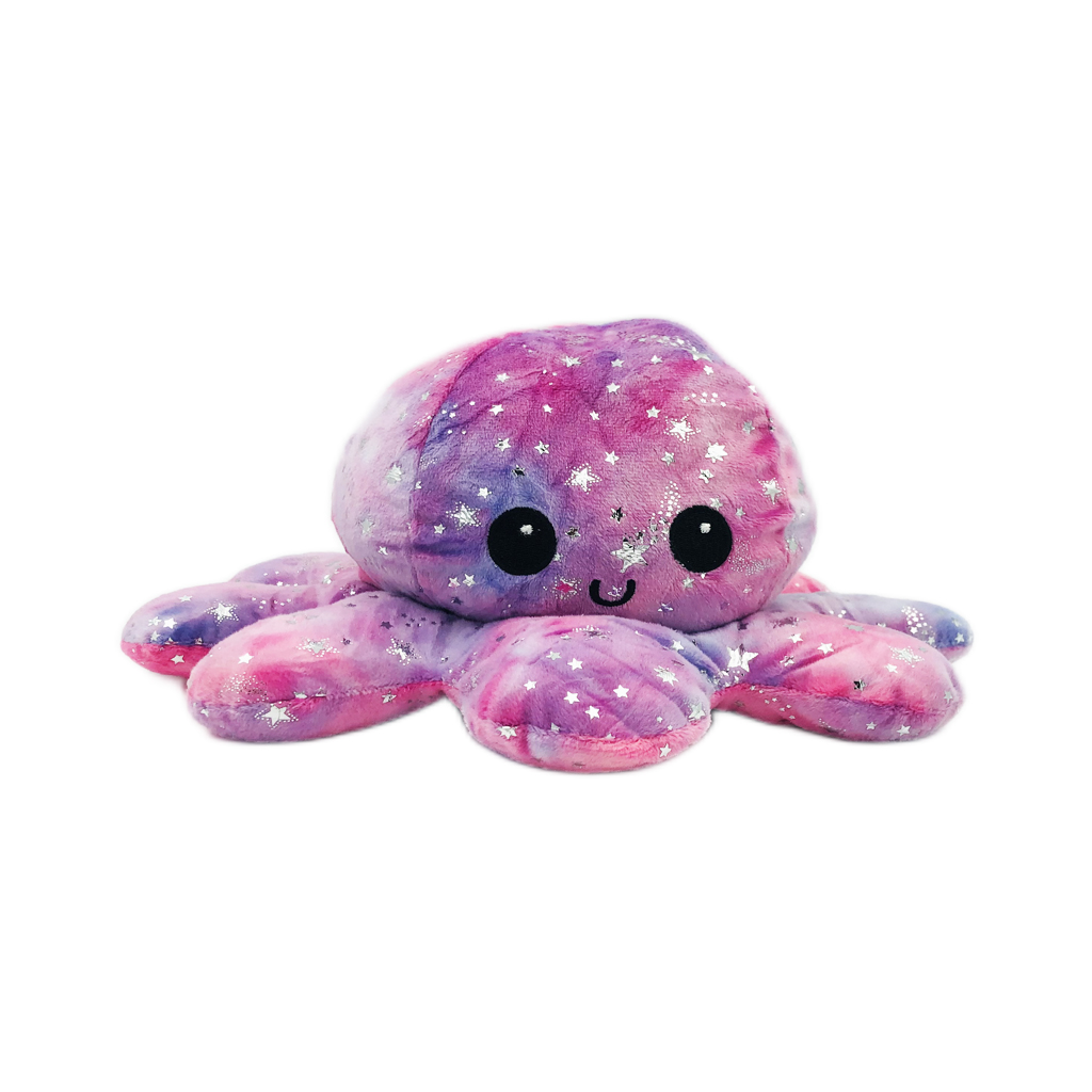 Reversible Octopus Plush Toy – Star Design – Assorted Colours - 30cm