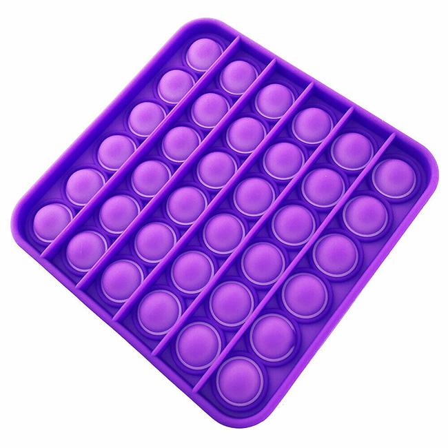 Silicon Popper Sensory Fidget Toys - Square Purple