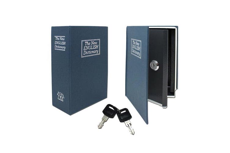 Secret Safe - New English Dictionary Book Safe - Medium Size - Navy Blue