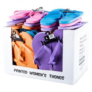 Thongs Womens Coloured Pink, Purple, Orange & Blue