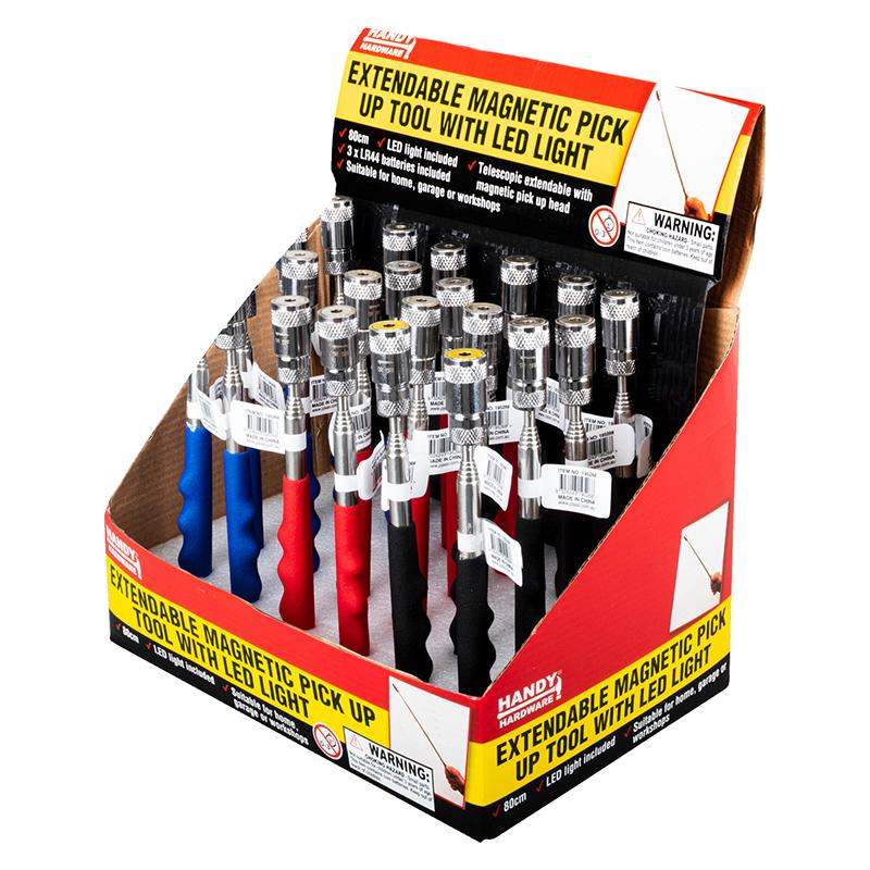 Extendable Magnetic Pick Up Tool With LED Light 80cm