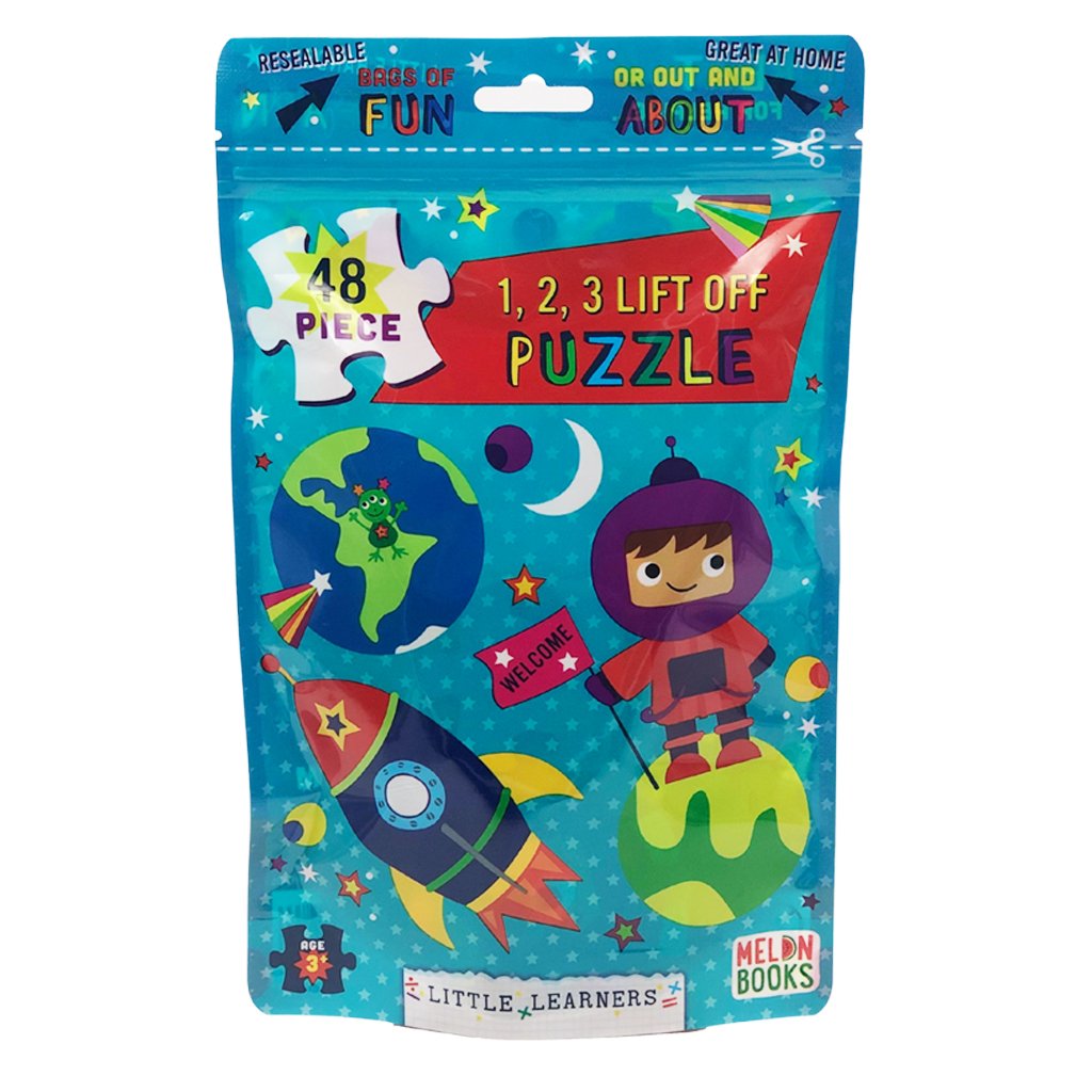 Melon Books 48 Piece Pouch Puzzle - 1, 2, 3 Lift Off