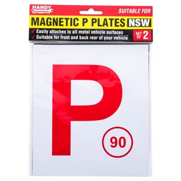 P Plate NSW Red Magnetic 2pk